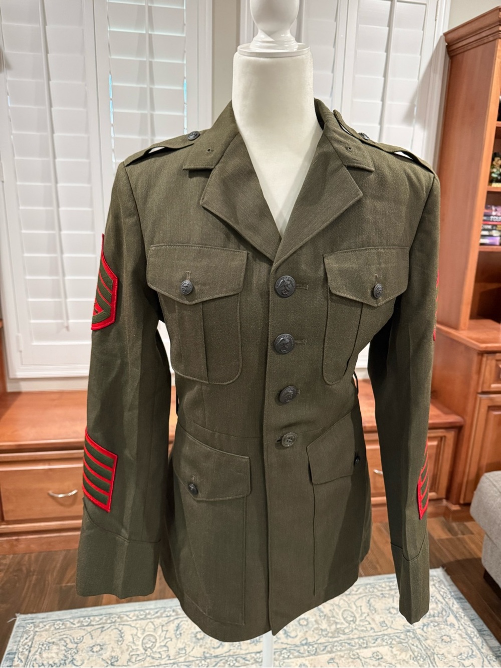 United States, Marine Corps Olive Green Men's Dress Jacket